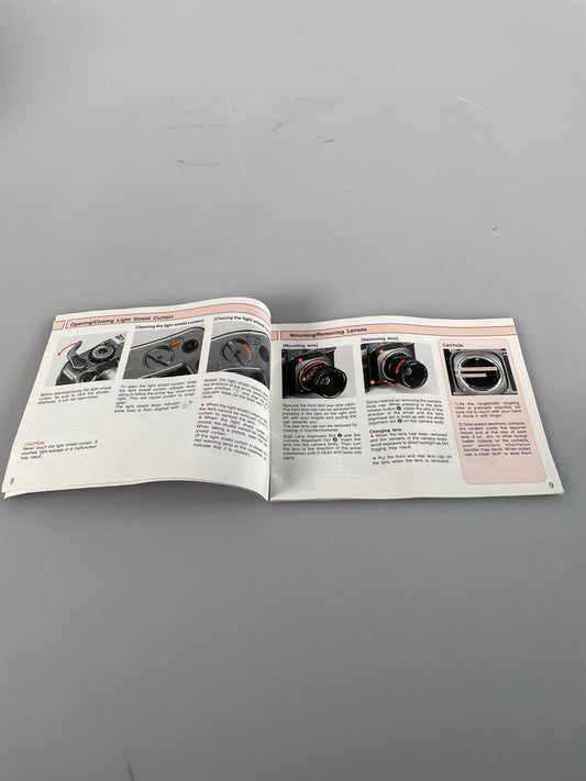 Mamiya 7 Instruction Manual Booklet