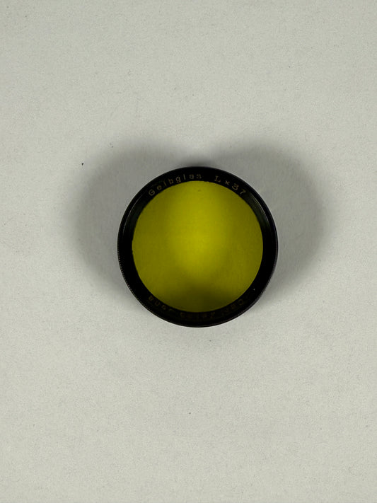 Zeiss Ikon Jena yellow lens filter L x 37 Gelbglas push on
