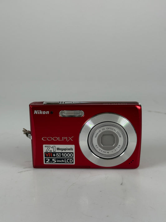 Nikon Coolpix S200 Red Digital Camera 3x Zoom