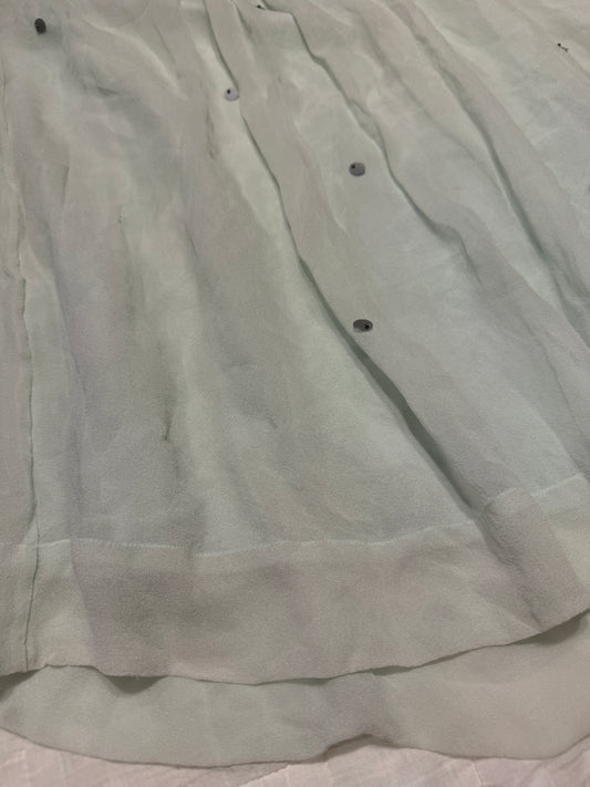 Bonpoint Girls Short Sleeve Sequin Silk Dress White Size 8 Brode Main