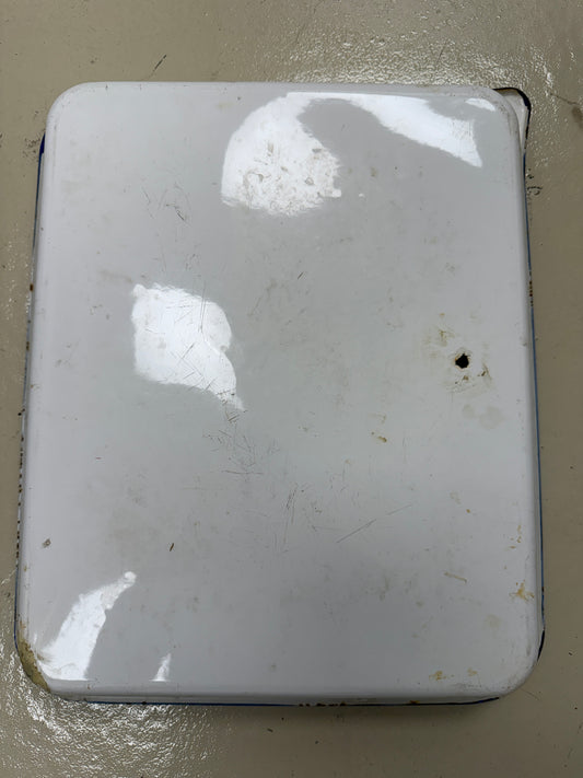 Vintage Porcelain White/Blue Enamel Photo Developing Tray - Film Darkroom 17x14