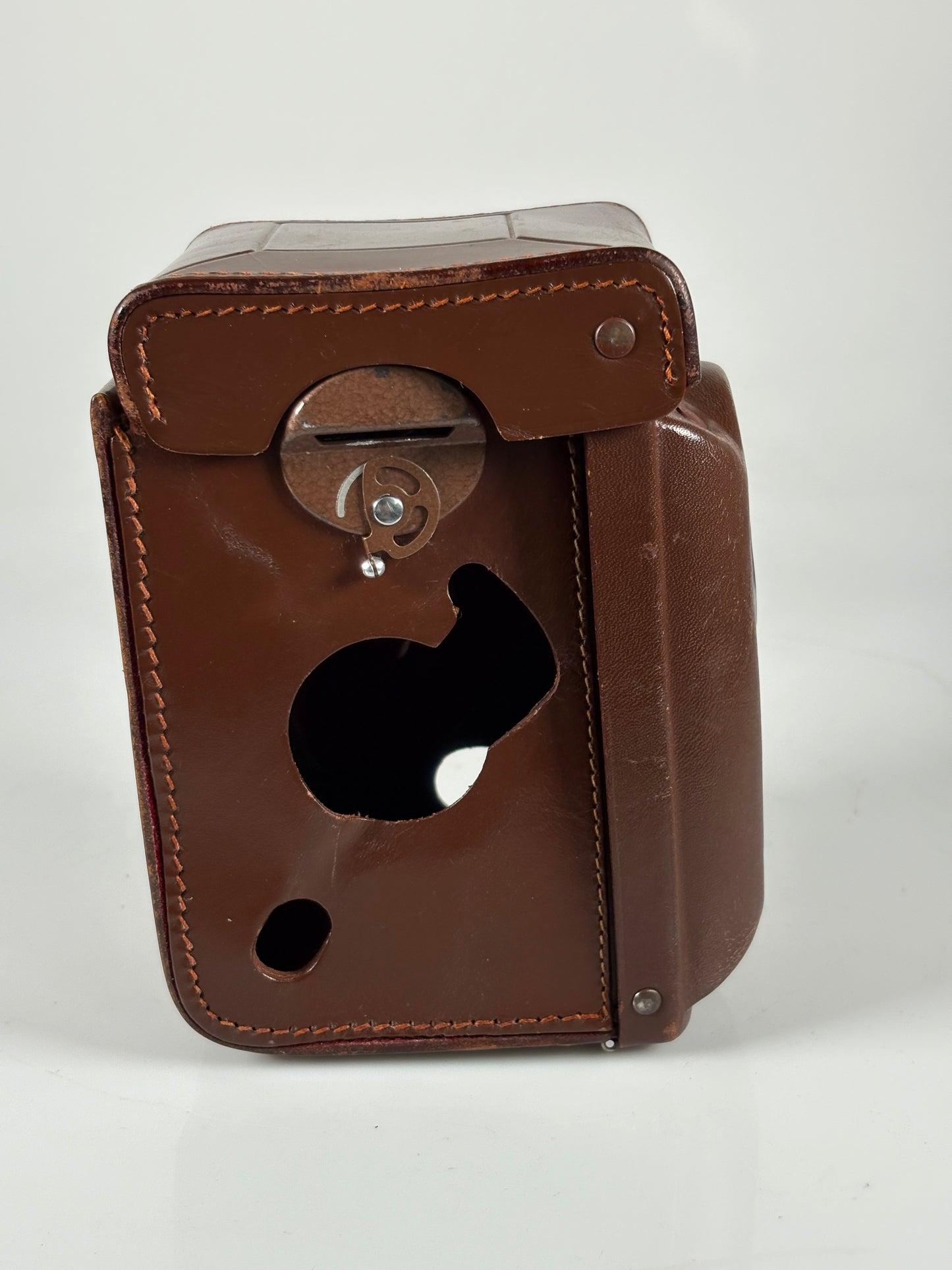Rolleiflex 2.8F 3.5F 3.5e Genuine Brown Leather Camera Case Meter Cover and strap lugs