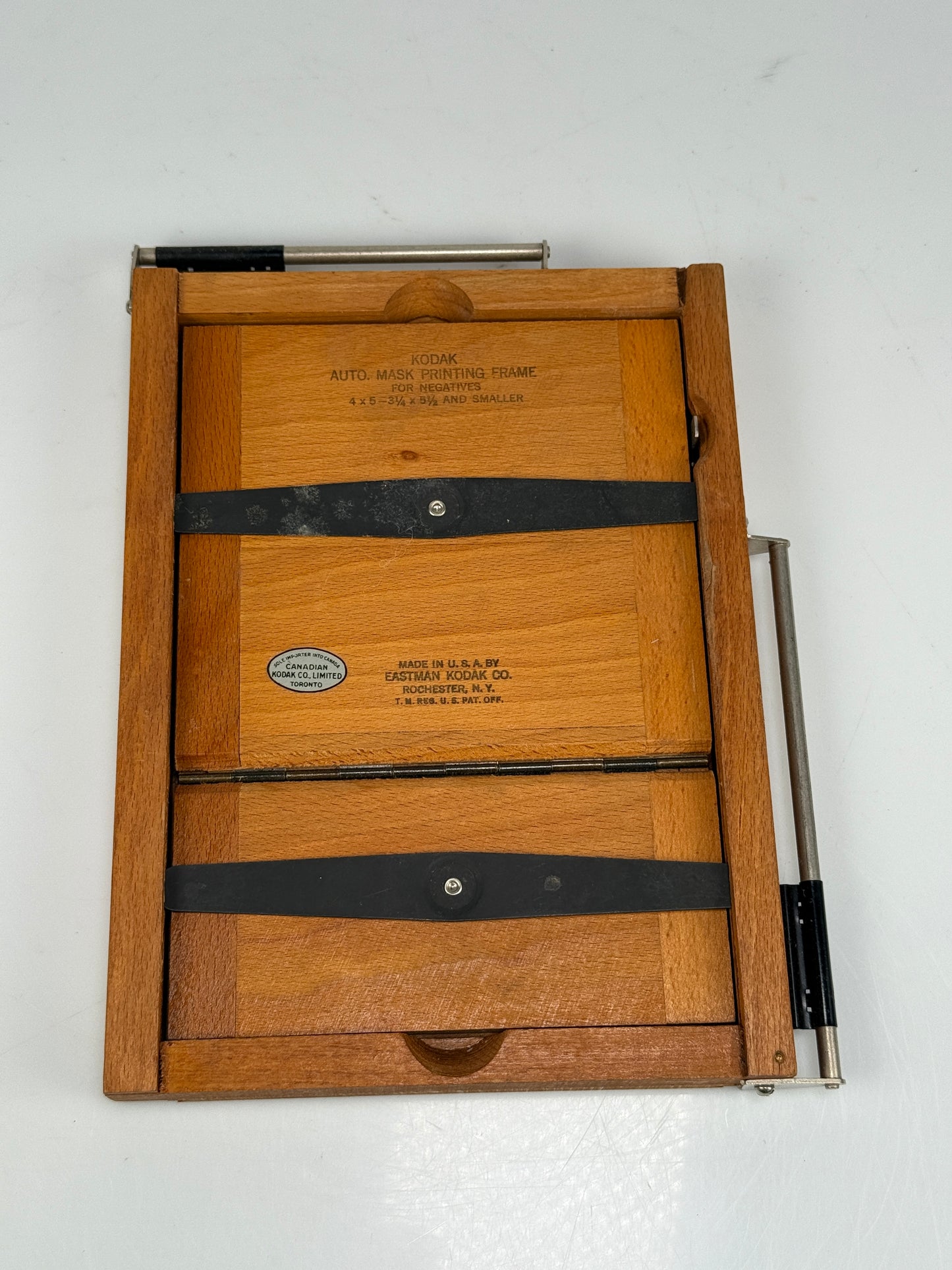 Eastman Kodak 4x5 Inch Adjustable Auto Mask Wood Contact Print Frame