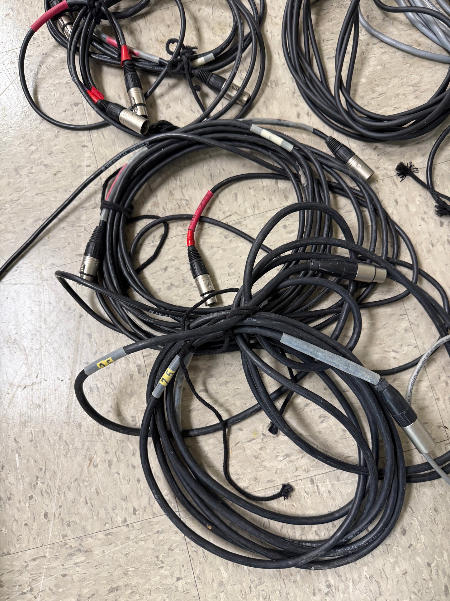 Lot of 20 XLR 5 Pin Male to XLR 5 Pin Female DMX Lighting Cable