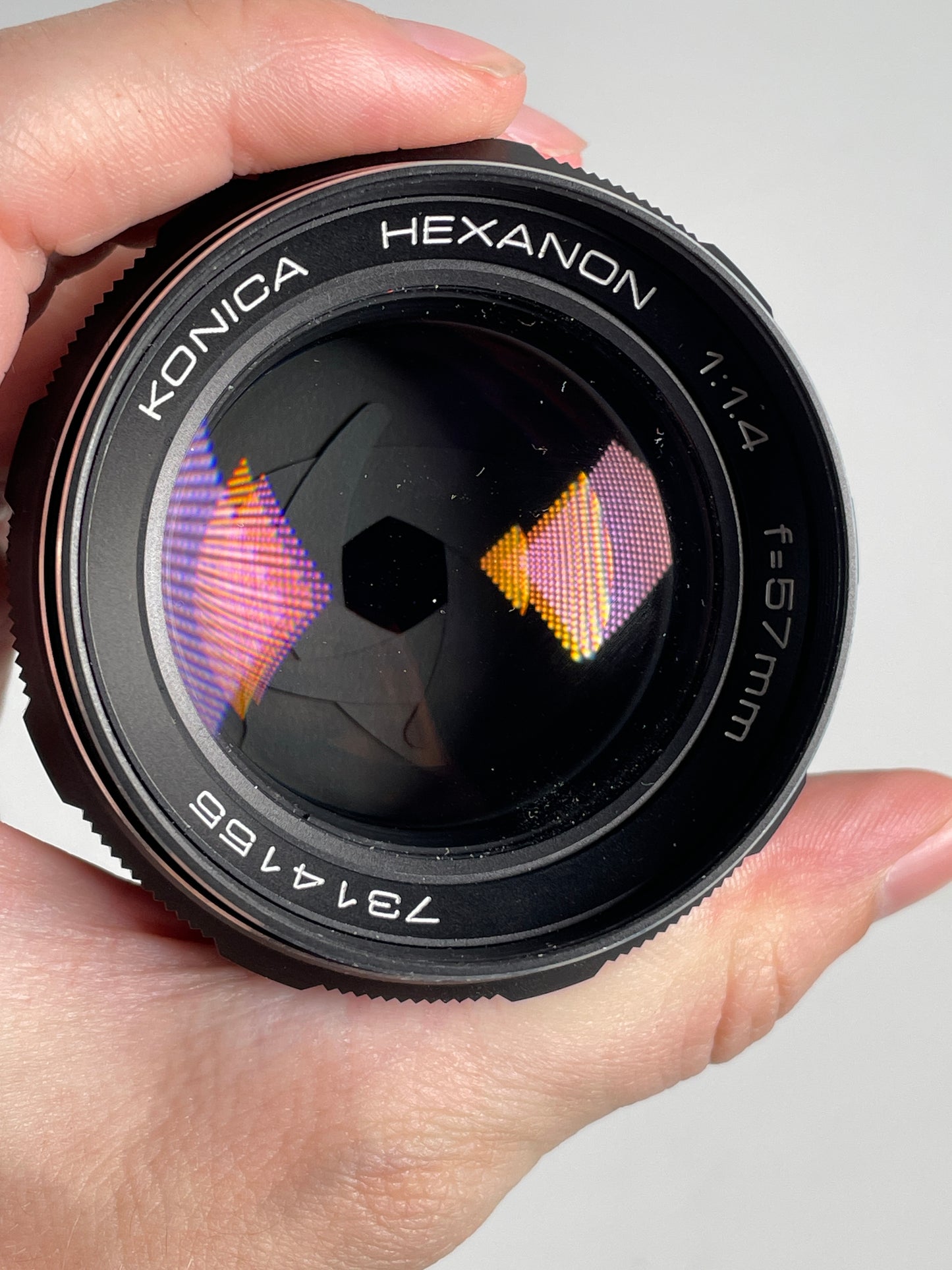 Konica Hexanon AR 57mm f1.4 Standard MF Lens AR Mount