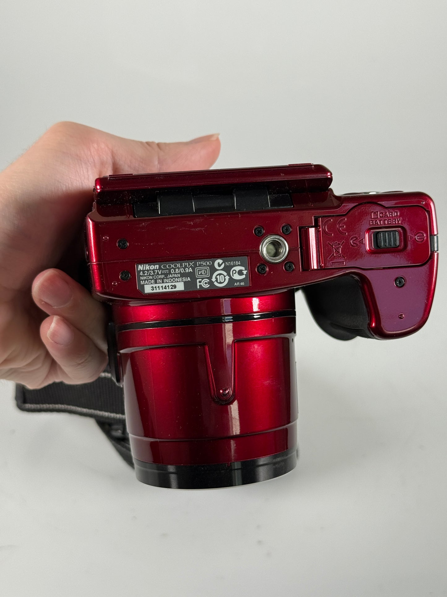 Nikon Coolpix P500 Digital Camera 36x Zoom 12.1 Megapixel Red