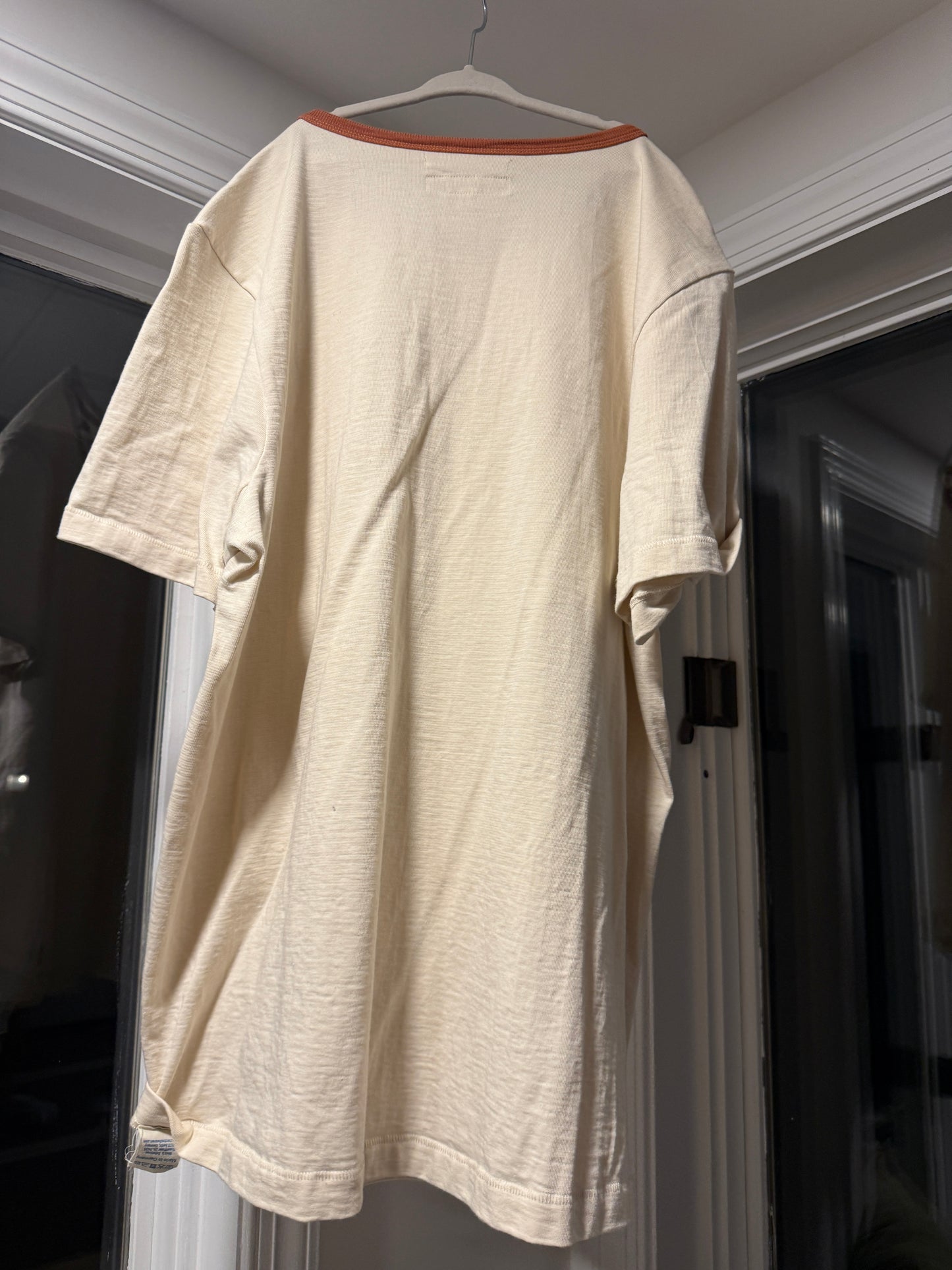 Merz B Schwanen T-Shirt Size 7 (XL) White w/ Orange Loopwheeled Made in Germany 1911 Training