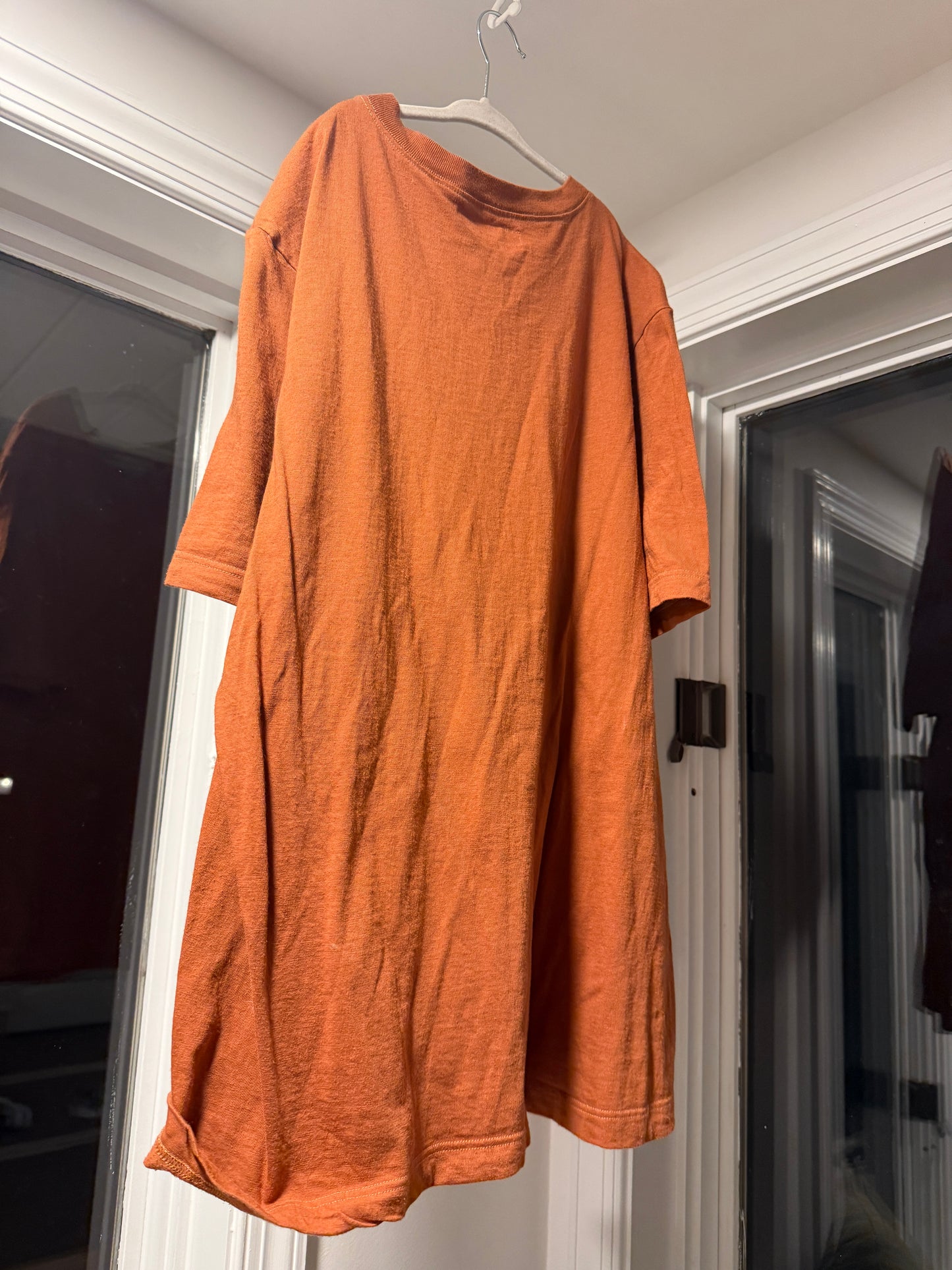 Merz B Schwanen T-Shirt Size 6 (L) Orange Loopwheeled Made in Germany