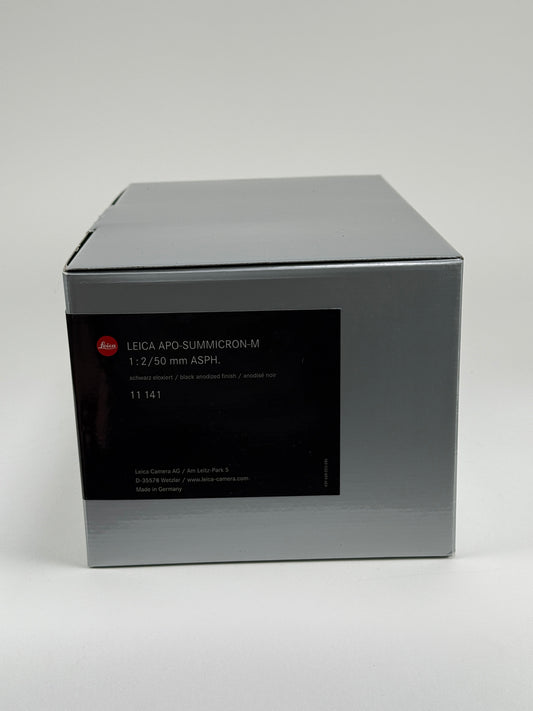 Leica APO-Summicron-M 50mm f2 ASPH (BLACK) 11141 BOX, CASE, MANUAL ONLY