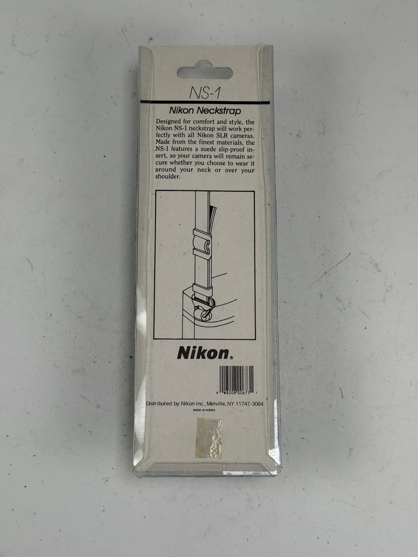 NIKON ORIGINAL VINTAGE NECK SHOULDER CAMERA STRAP YELLOW / GREY NS-1