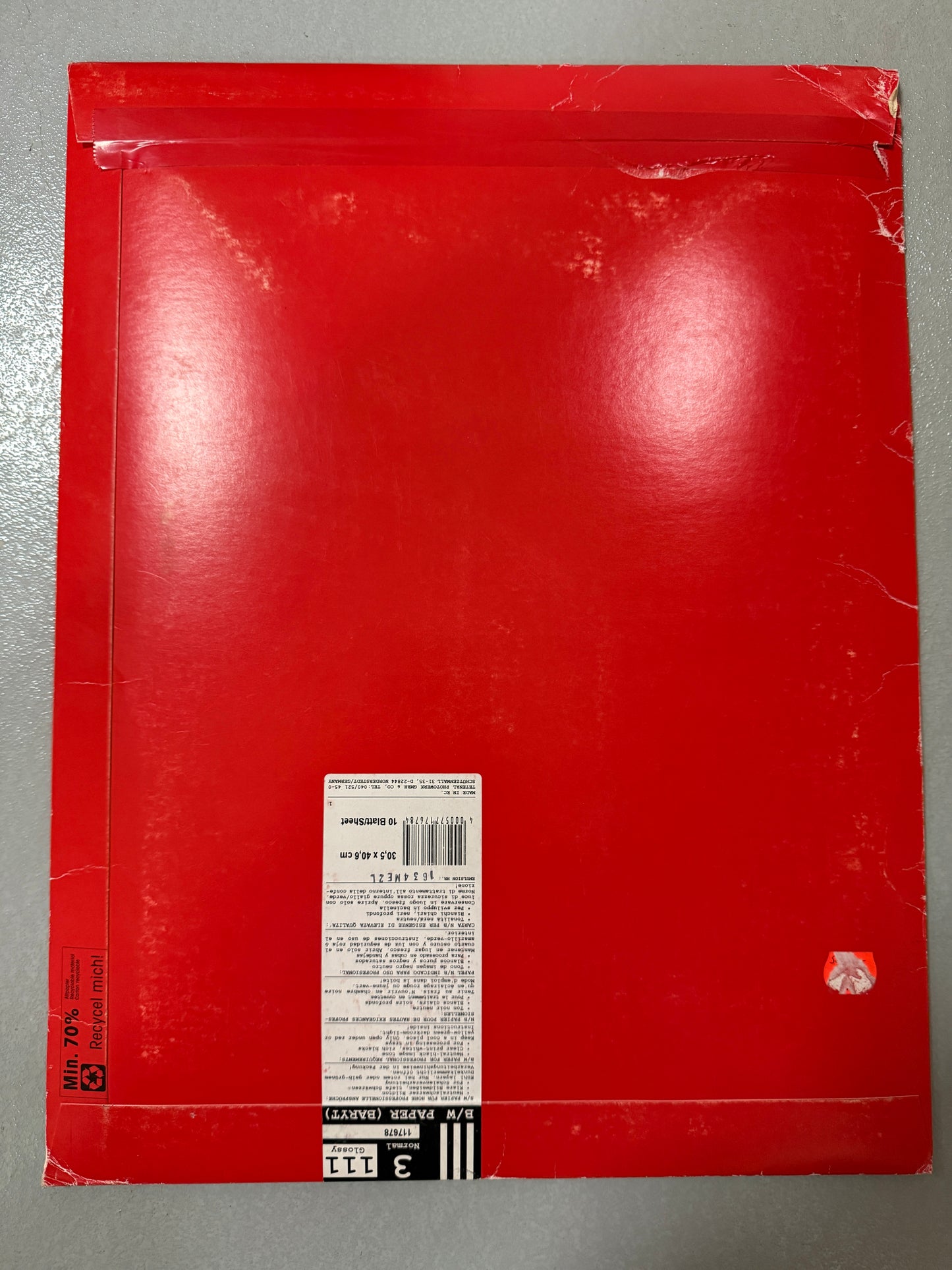 TETENAL Work 111 glossy 3 B&W 12x16" Photo Paper 10 sheets