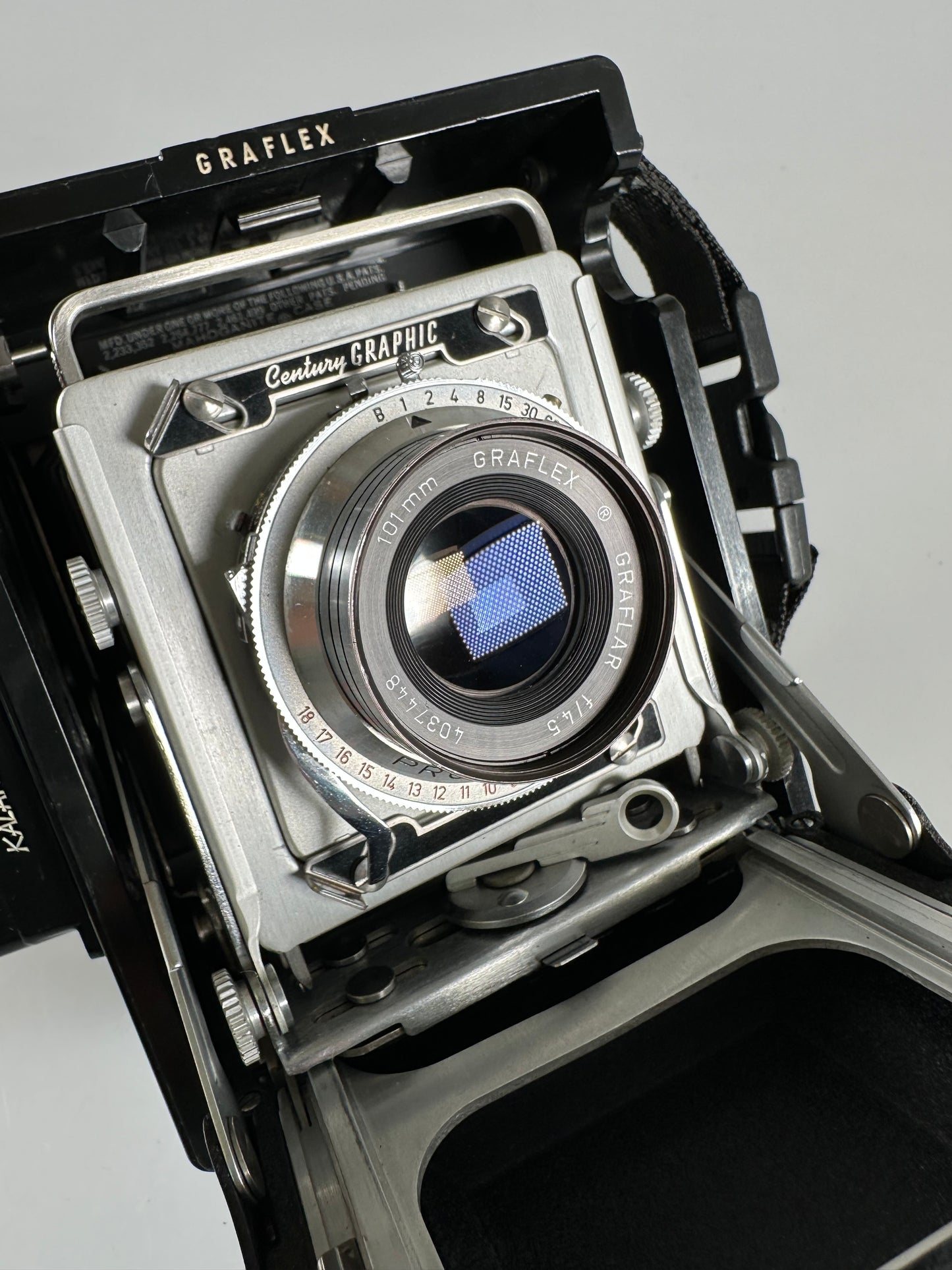 Graflex Speed Graphic Baby 2x3 2 1/4 x 3 1/4 Kit with Graflex 101mm f4.5 Graflar lens