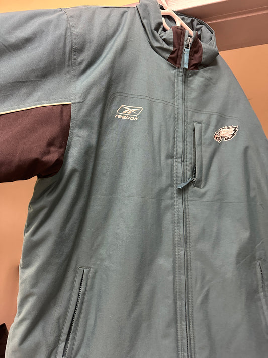 REEBOK On-Field Philadelphia EAGLES Jacket men L nfl football coat Heineken