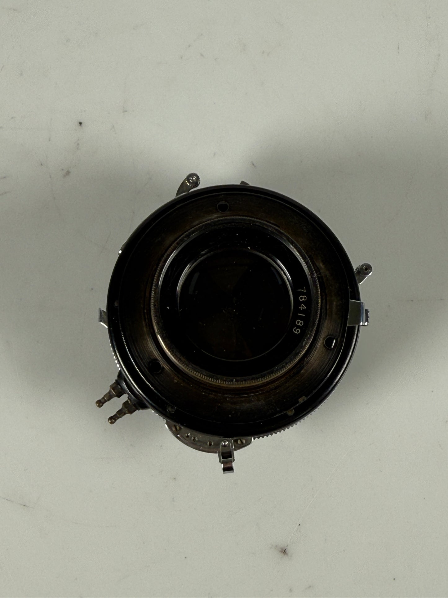 Goerz Golden Gold Rim Dagor 8 1/4" 210mm F6.8 Lens in #1 Shutter
