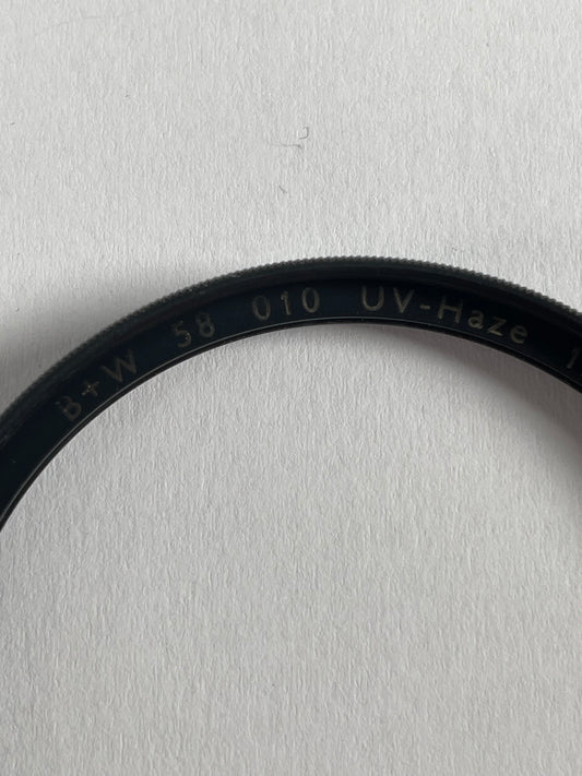 B+W 58mm 010 UV 1x Haze Lens Filter UV