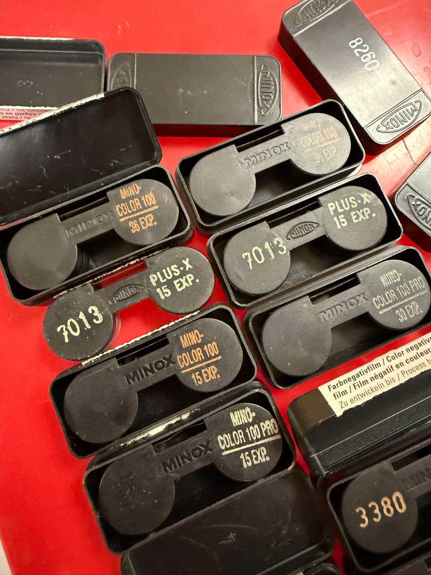 Minox film lot Minocolor, Plus-X, 10 rolls