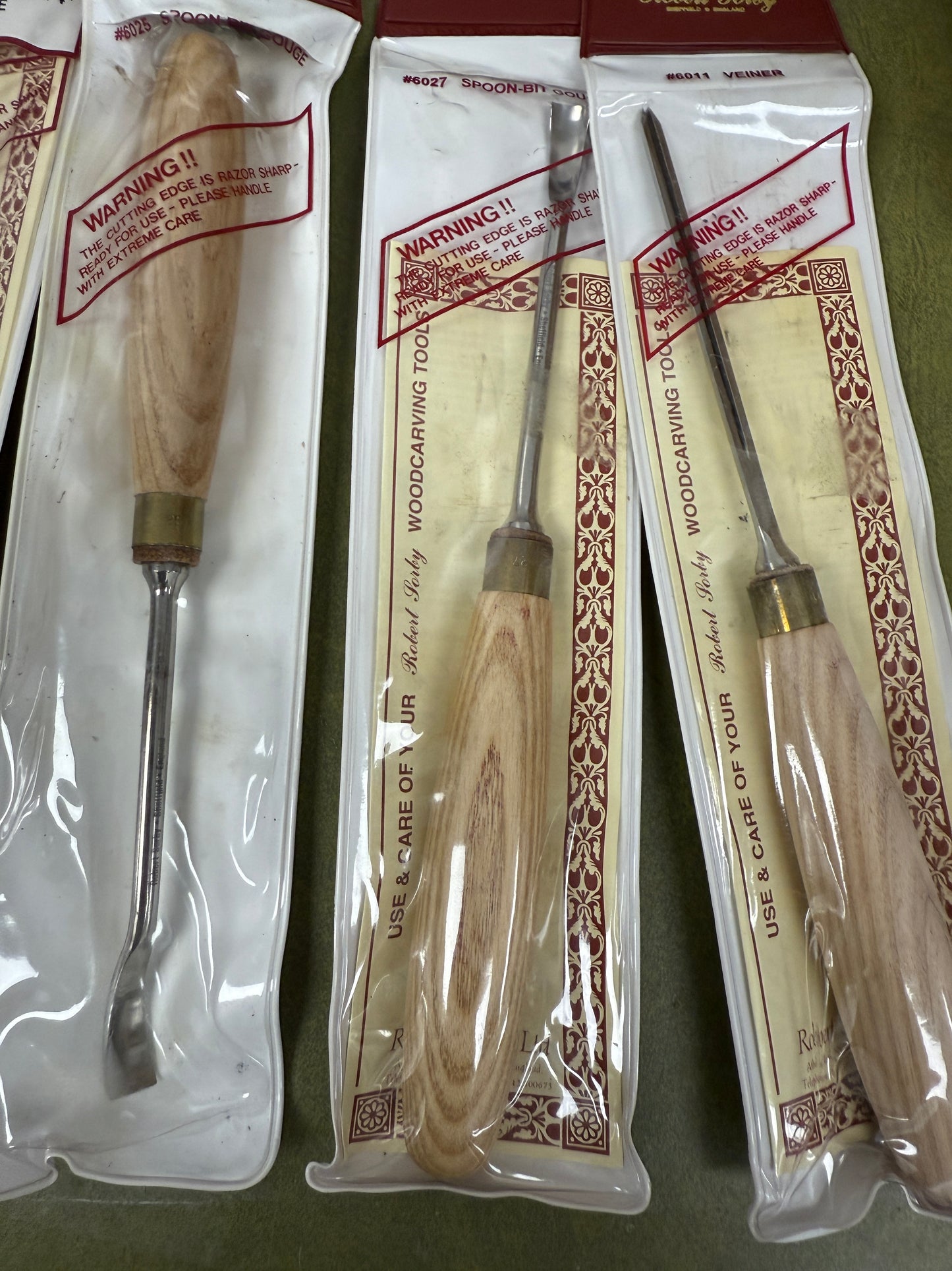 Robert Sorby No. 181 O/C Firmer Gouge 1" Double Hooped Ash Handle N.O.S