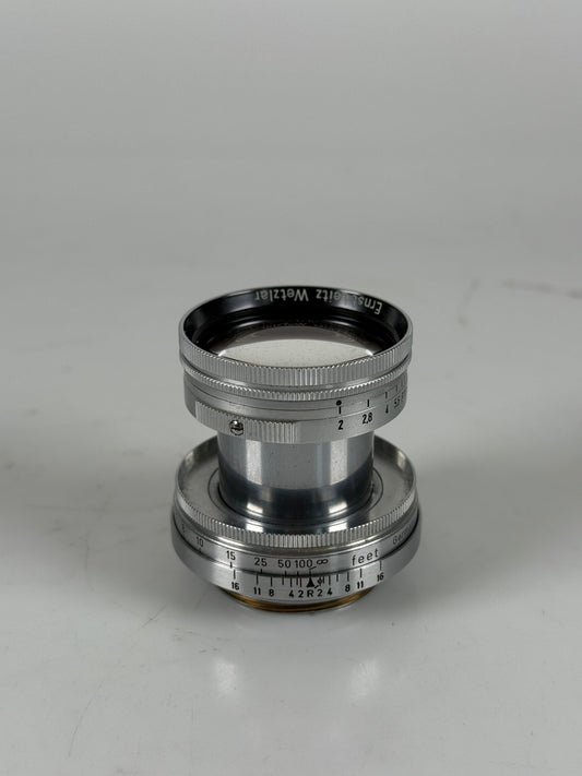 Leica Summitar 5cm f2 Ltm screwmount rangefinder lens Chrome