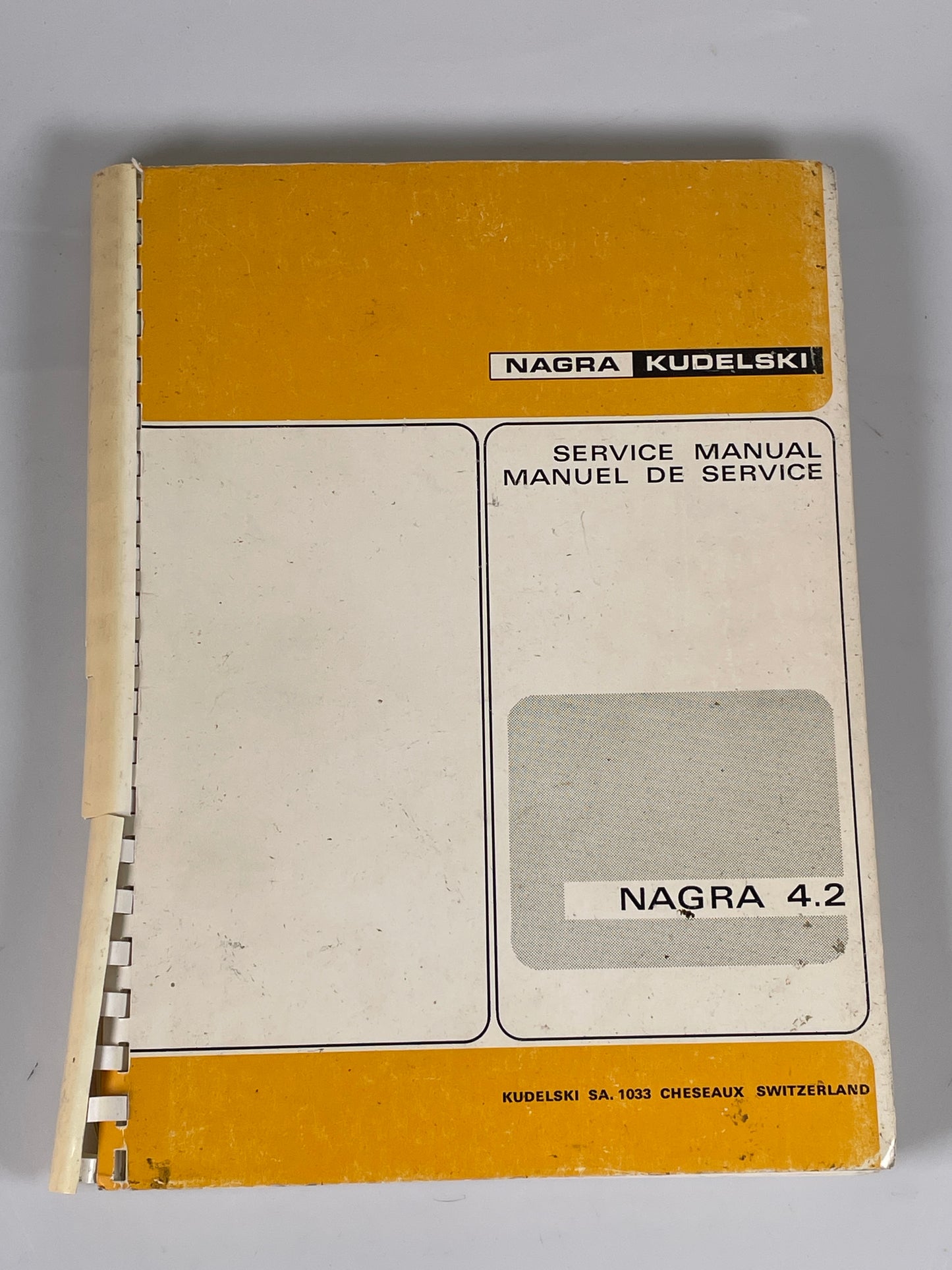 Kudelski Nagra 4.2 Reel to reel field tape recorder instruction service manual