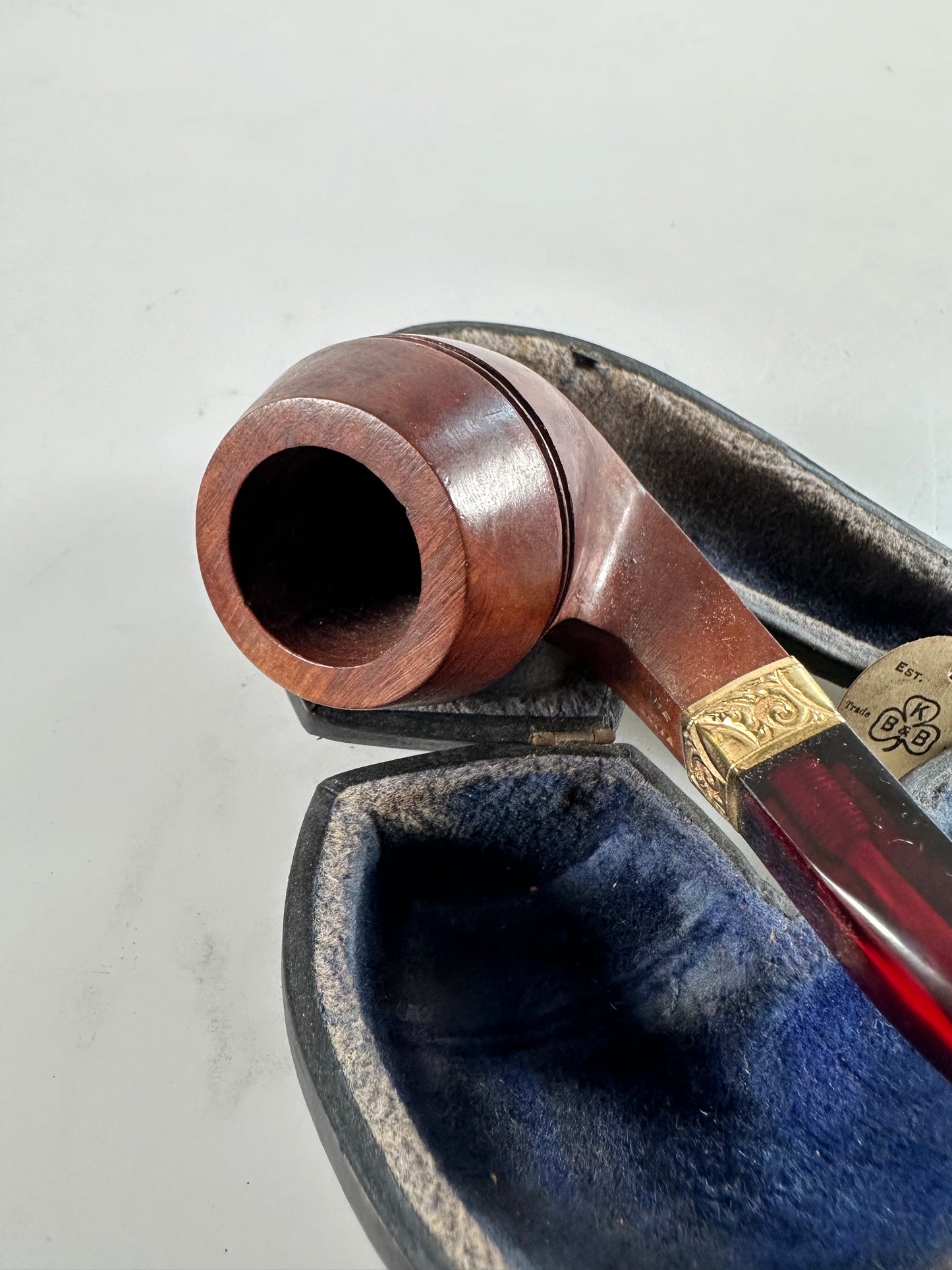 KBB Blue Line Bakelite Pipe, Unsmoked French Briar