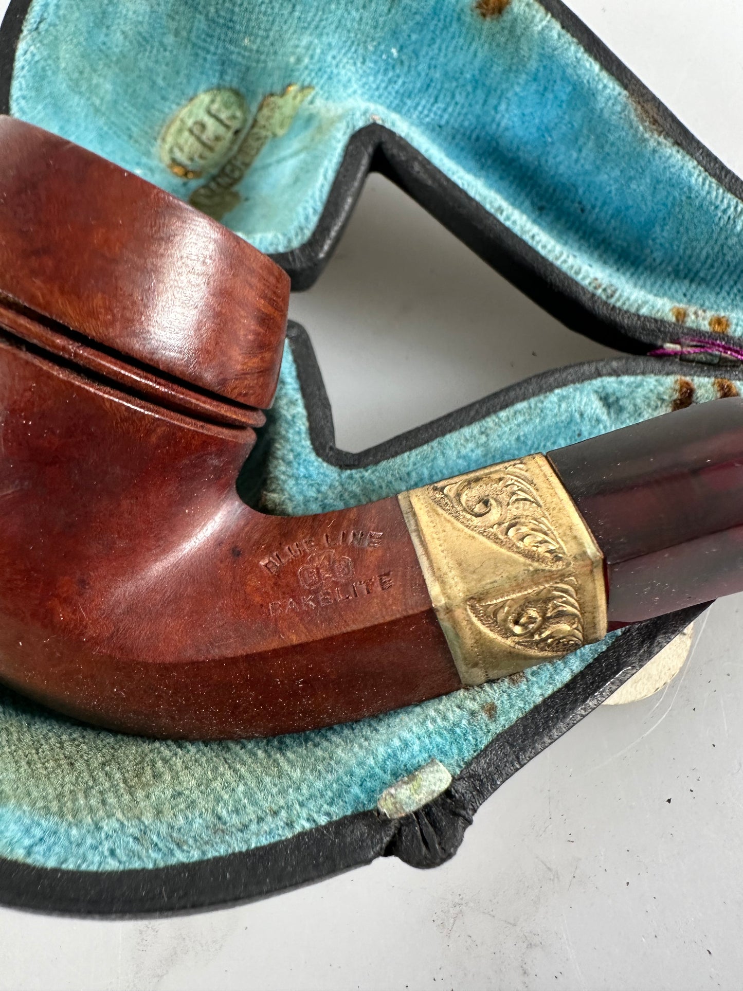 KBB Blue Line Bakelite Pipe, Unsmoked French Briar