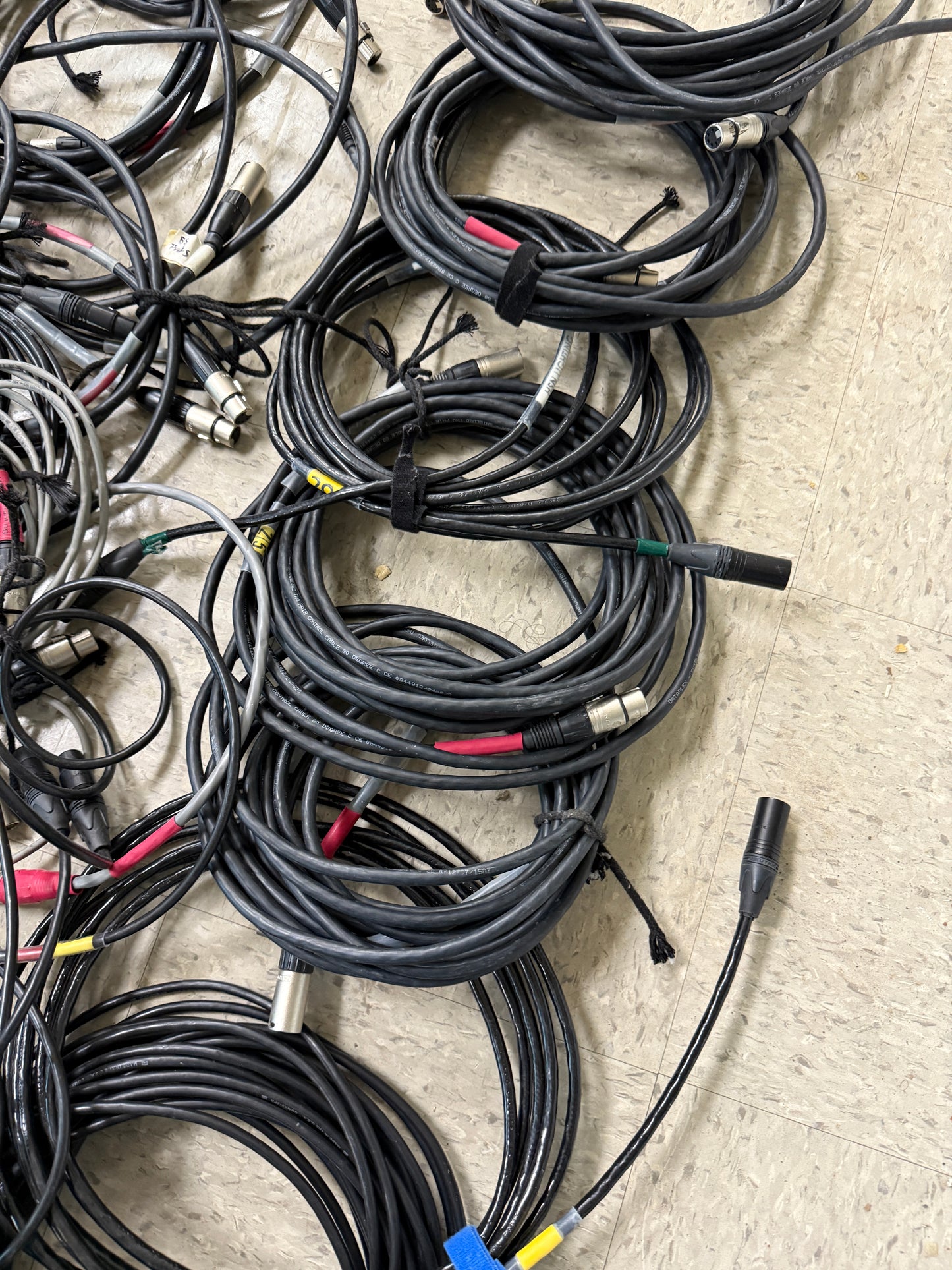 Lot of 49 XLR 5 Pin Male to XLR 5 Pin Female DMX Lighting Cable