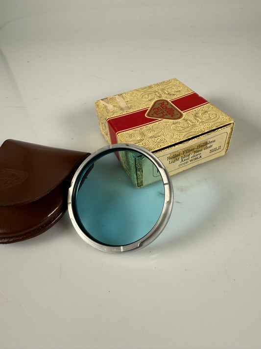Rollei Bay IV Filter Hellblau blue For Camera TLR Rolleiflex Wide RARE WIBLA