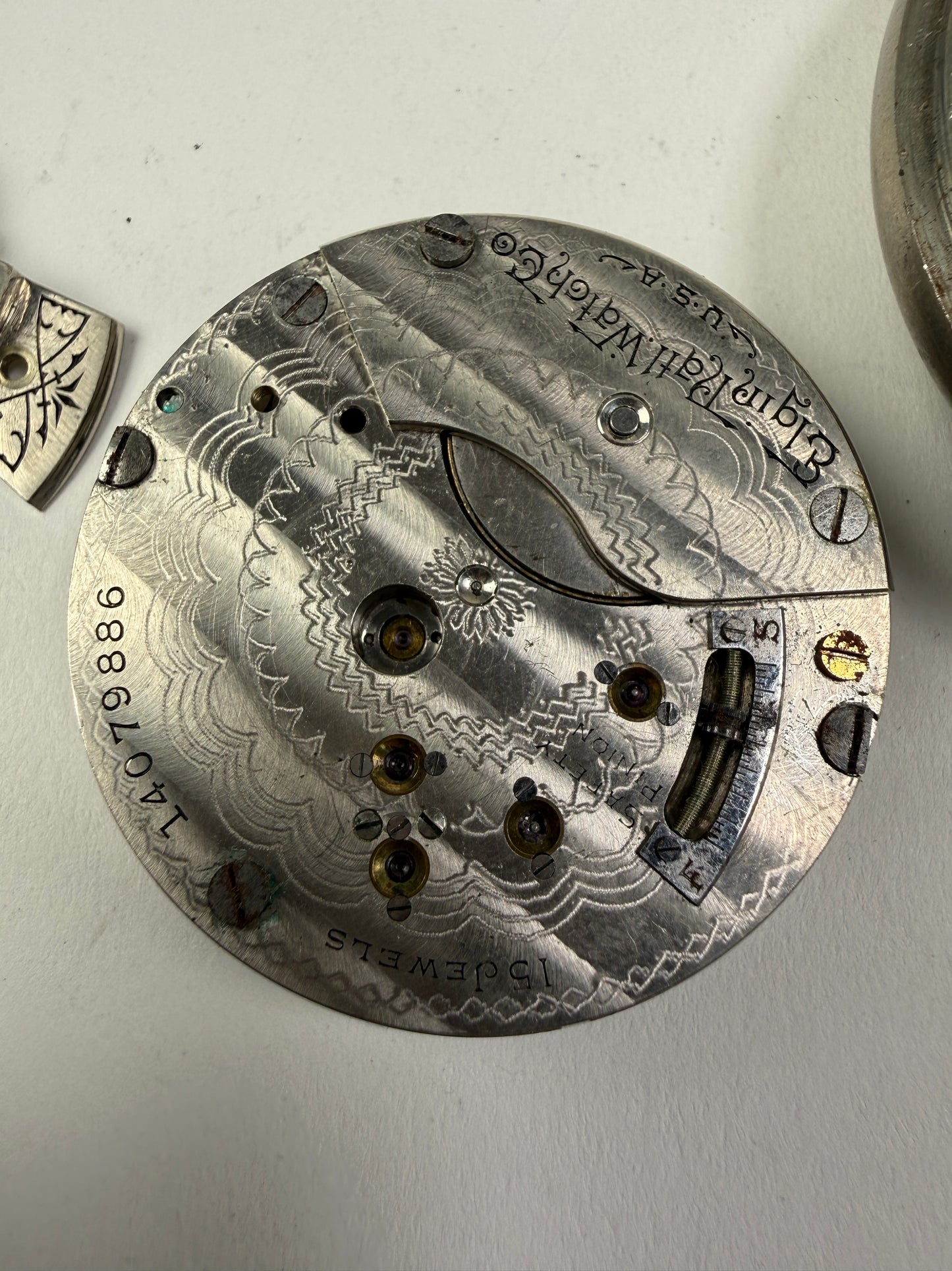 Elgin 1928 pocket watch 15J 15 jewels open face