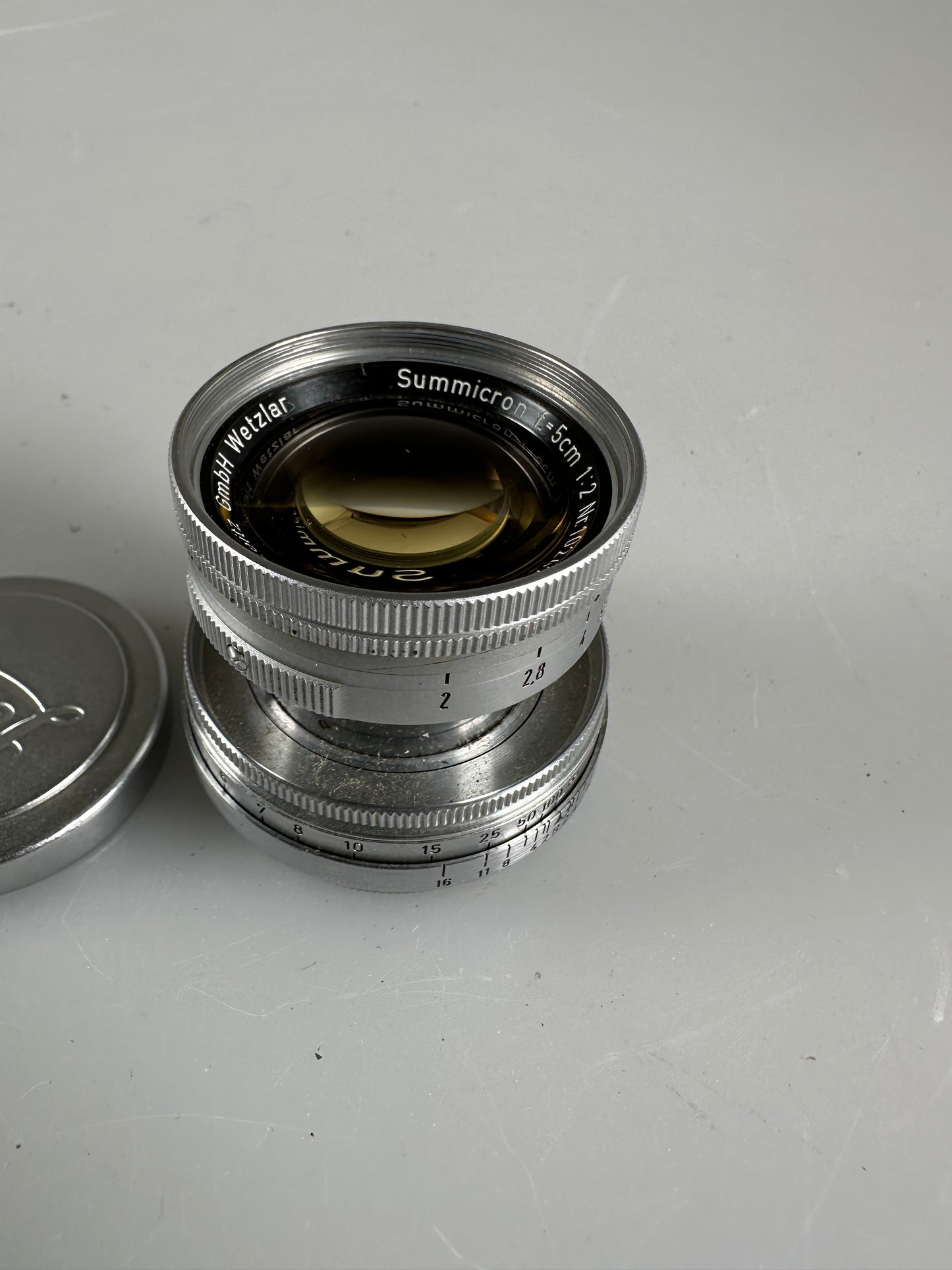 Leica 50mm f2 Summicron Radioactive L39 LTM Screwmount Rangefinder Lens