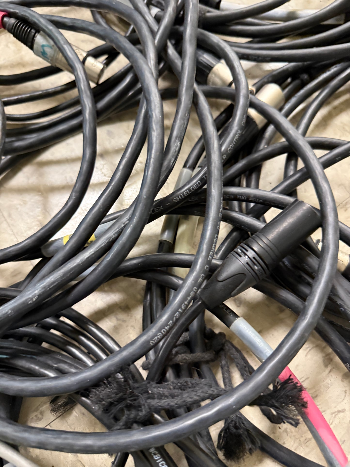 Lot of 49 XLR 5 Pin Male to XLR 5 Pin Female DMX Lighting Cable