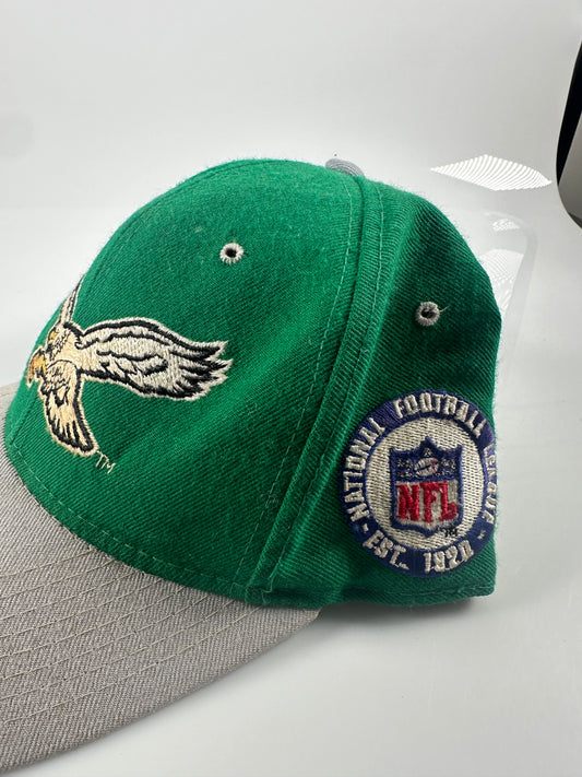 Philadelphia Eagles Kelly Green NFL Starter 100% Wool vintage Logo Fitted Hat 7 1/2