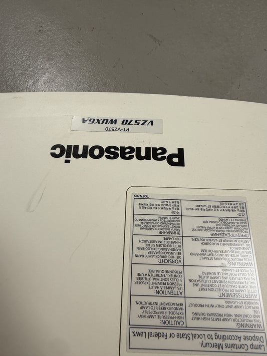 Panasonic PT-VZ570 3LCD Projector HDMI 4800Lumens 1920 x 1200, No Remote