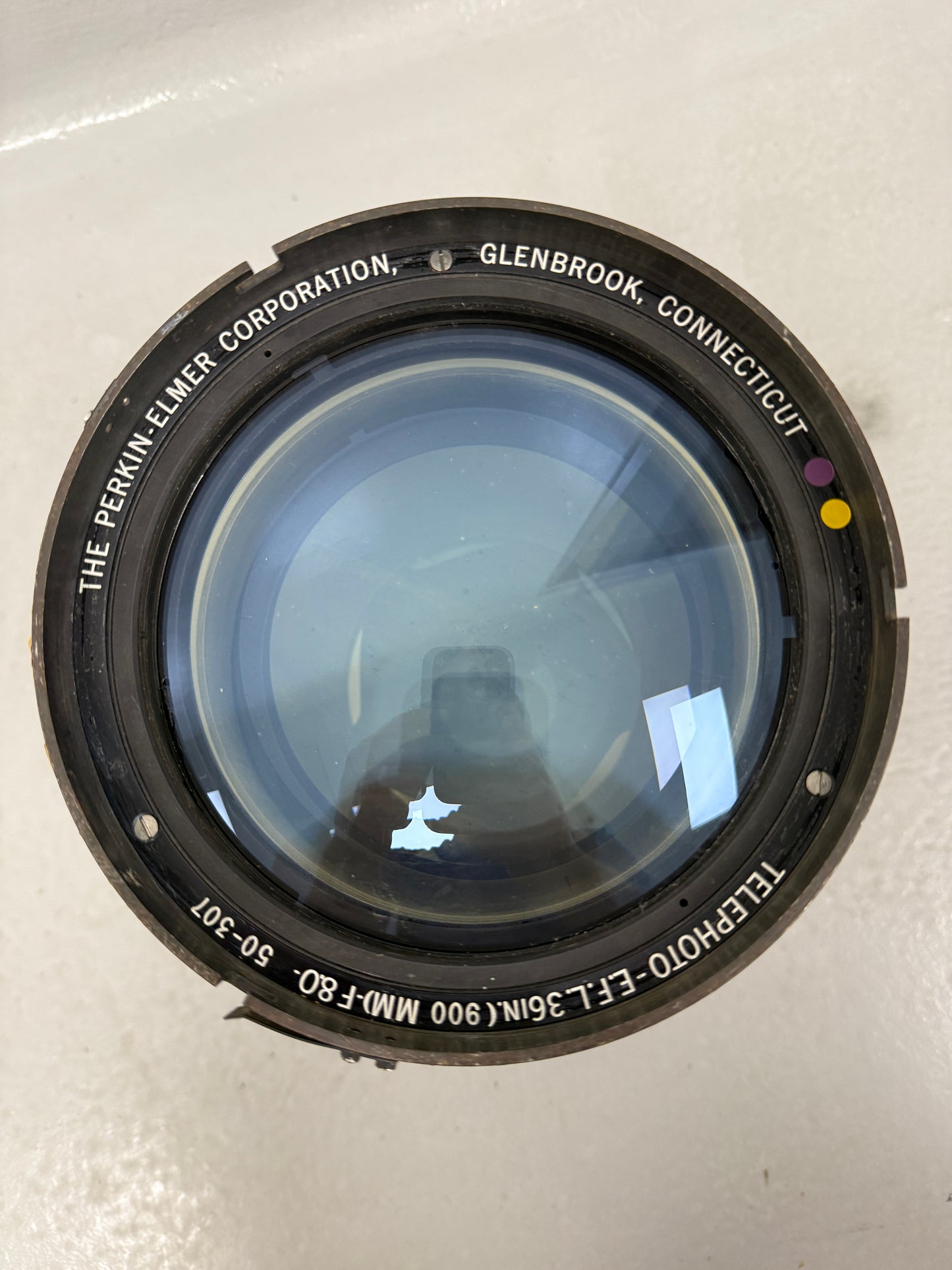 Perkin Elmer telephoto 36 inch 900mm f8 Arial fairchild military camera lens