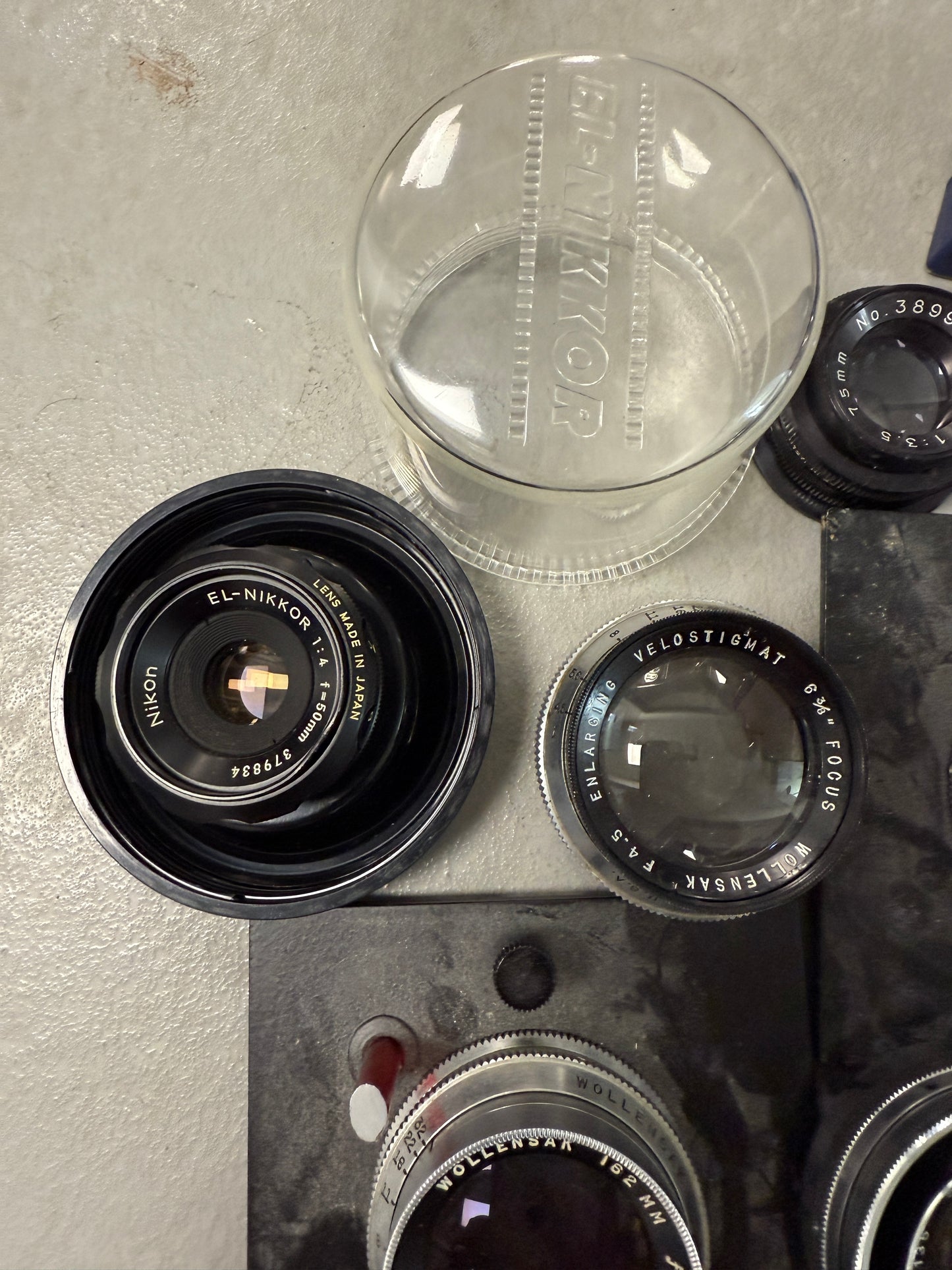 Enlarging lens lot schneider, Nikon, rodenstock, Wollensak, Kodak