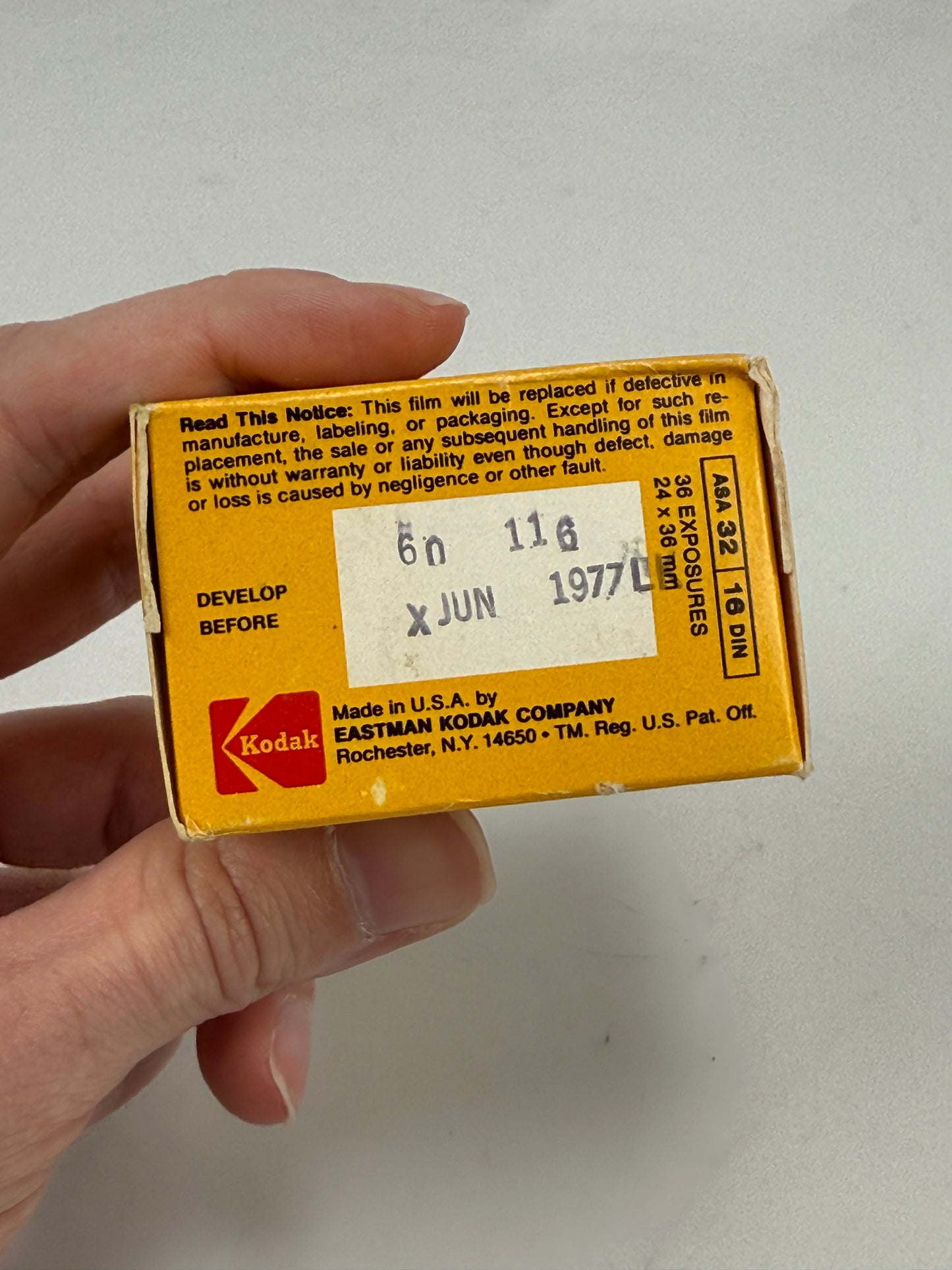 Kodak Panatomic-X ASA 32, 35mm, 36 Exposures B&W film