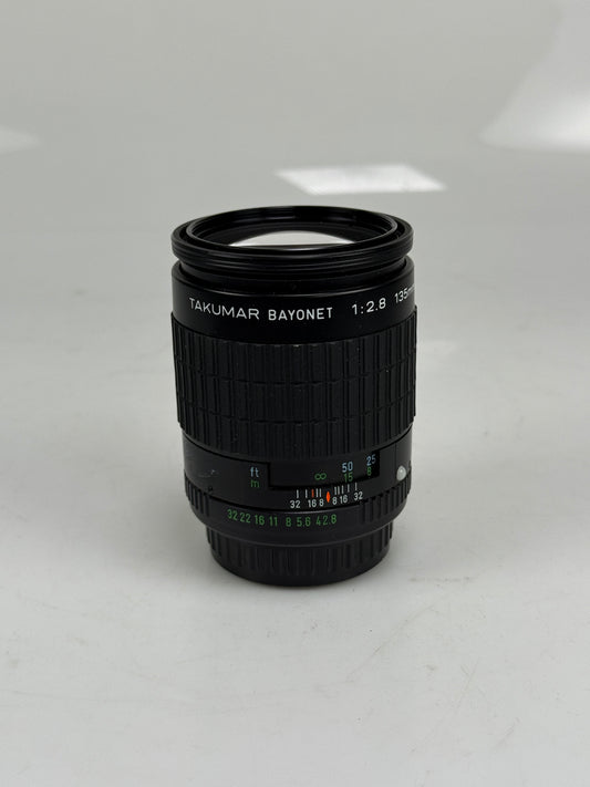 Pentax Takumar K Mount 135mm f2.8 MF Telephoto Lens
