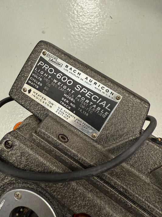 BACH Auricon Pro-600 special lightweight portable 16mm Cinema Sound Camera