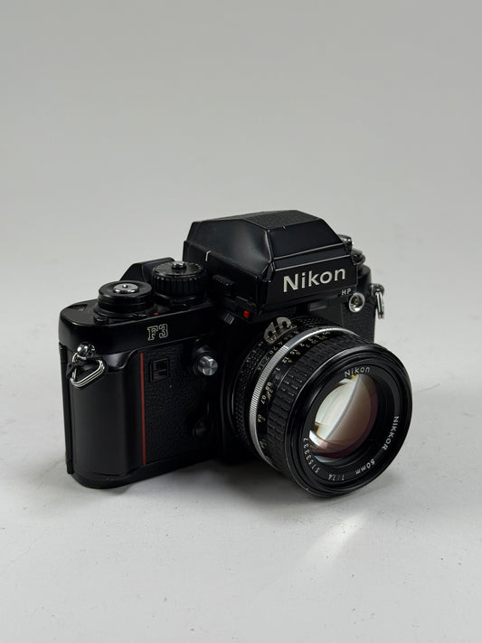 Nikon F3HP HP 35mm Professional Film Camera Body w/ 50mm f1.4 ais lens