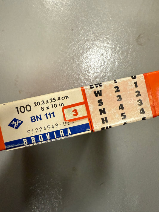 Agfa Brovira Photo Paper 100 Sheets 8x10 inch BN 111 3