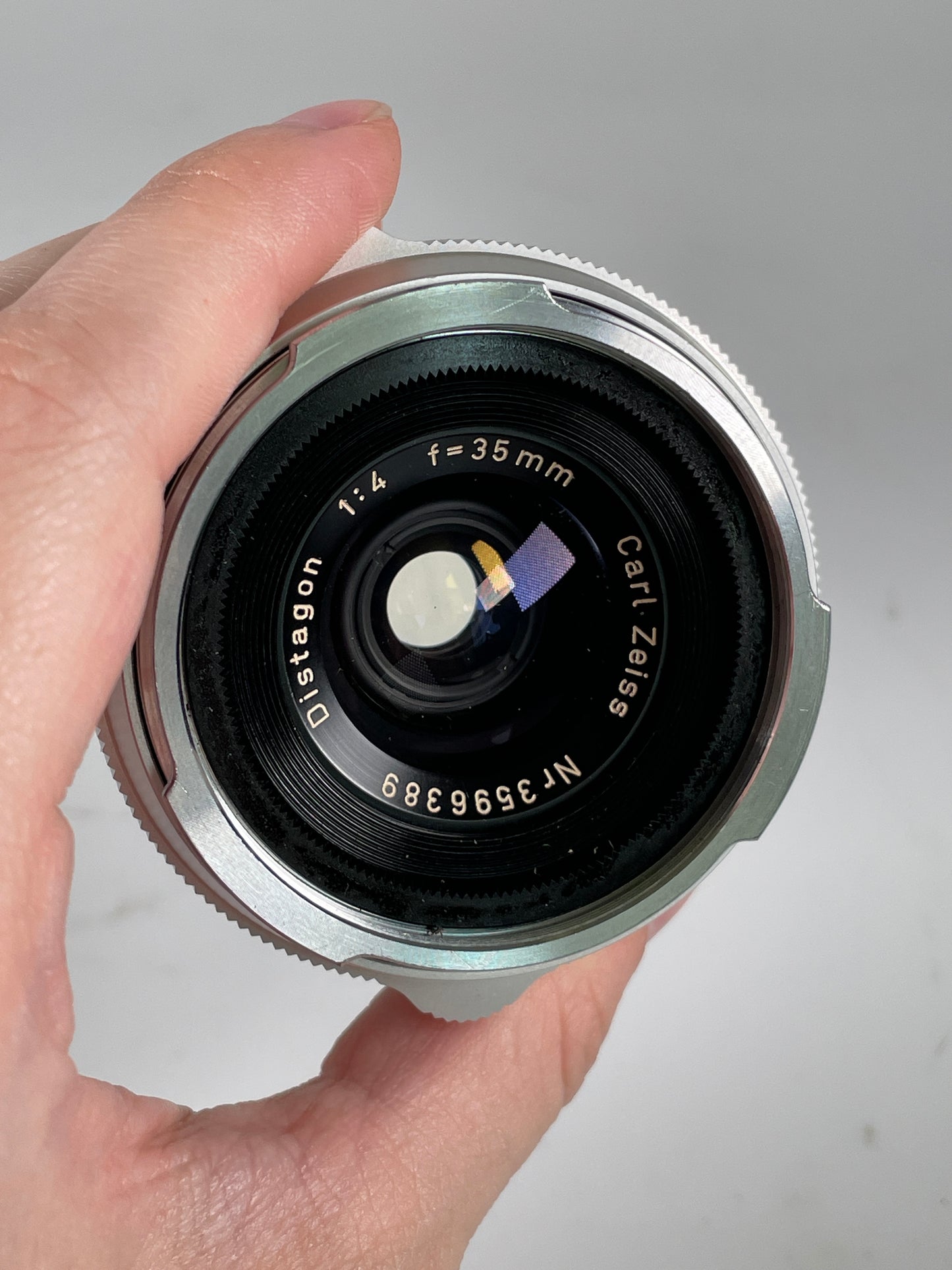 Zeiss 35mm f4 Distagon Lens for Contarex chrome silver