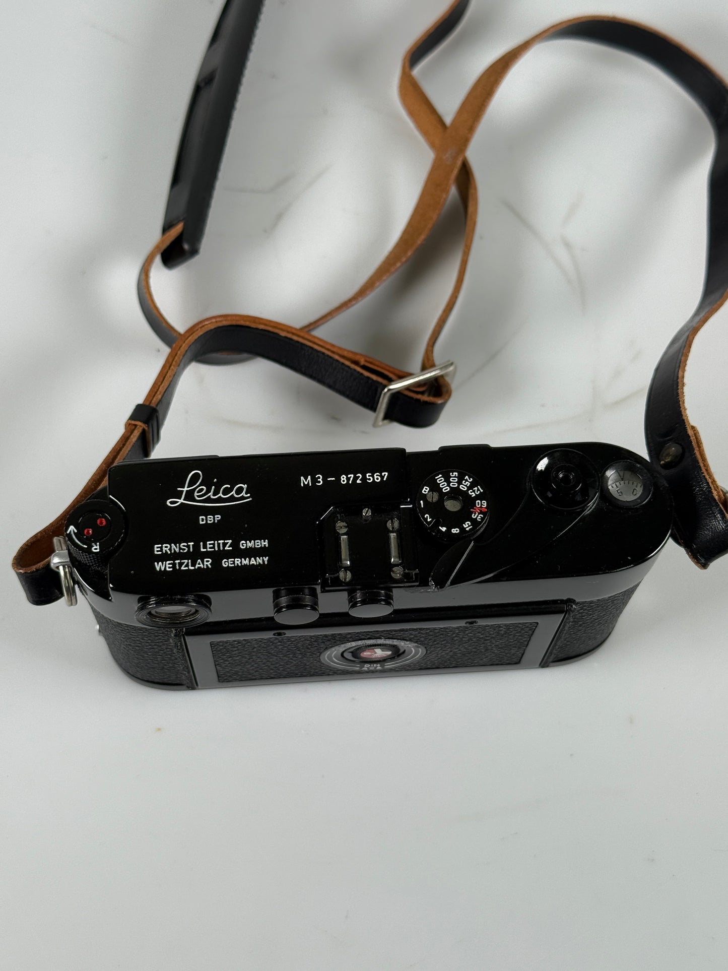 Leica M3 DS black paint repaint 35mm rangefinder film camera body Double stroke
