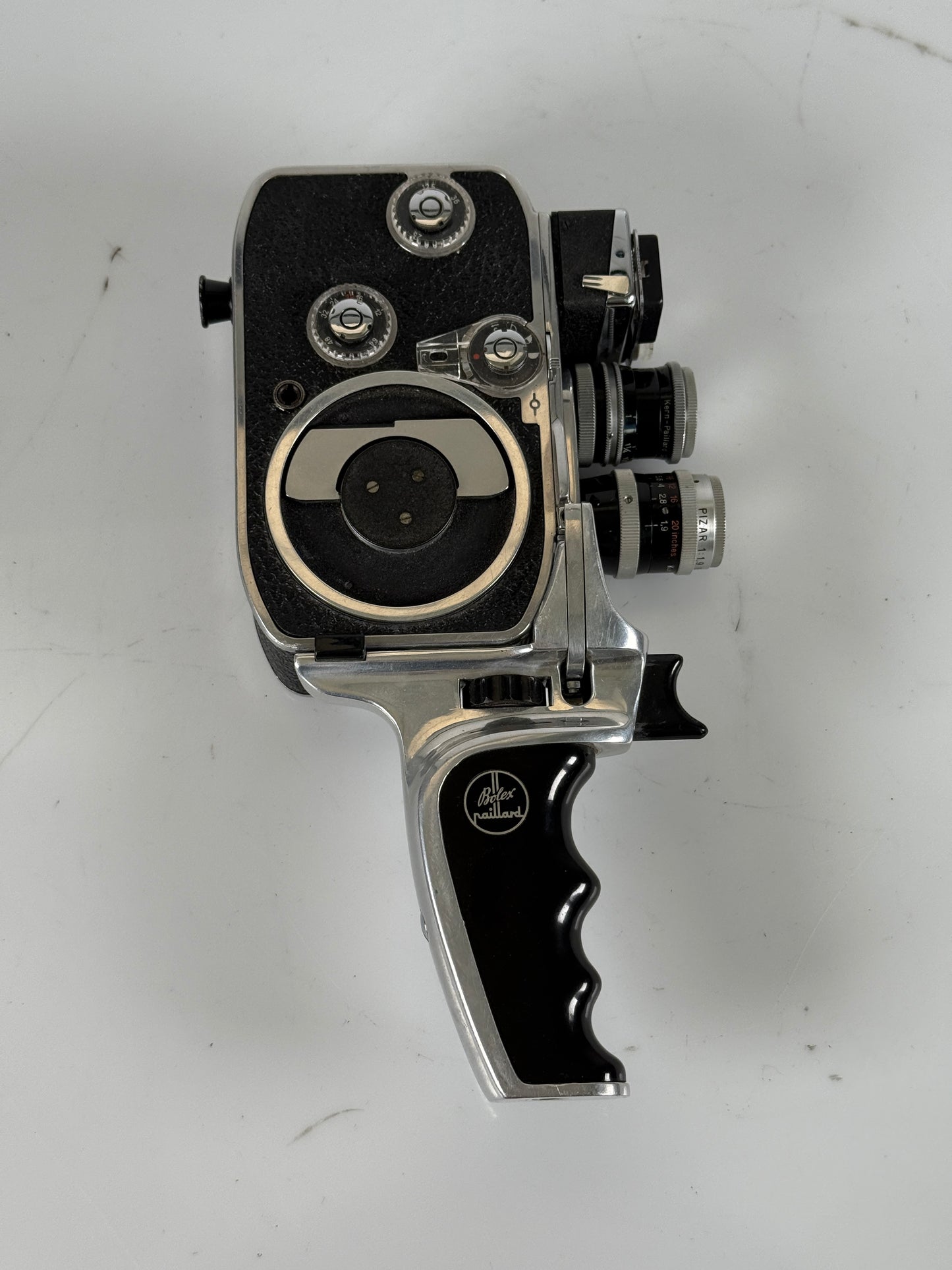 Paillard Bolex B8L Double 8mm Movie Cine Film Camera w/ 13mm and 5.5mm Kern lens
