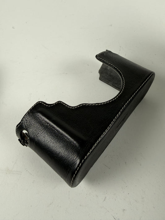 Black Leather Half Case - For Leica M8, M8.2, M9, M9-P, M-E, M9 Monochrom
