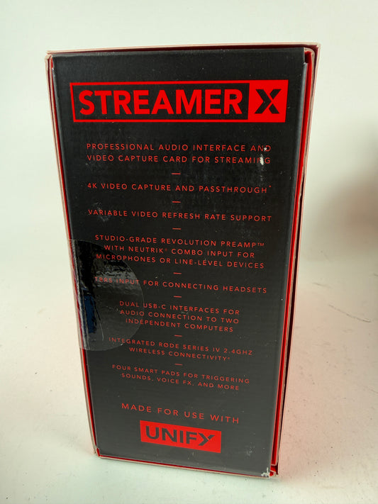 RODE Streamer X Audio Interface Revolutionary Preamp 4K Capture