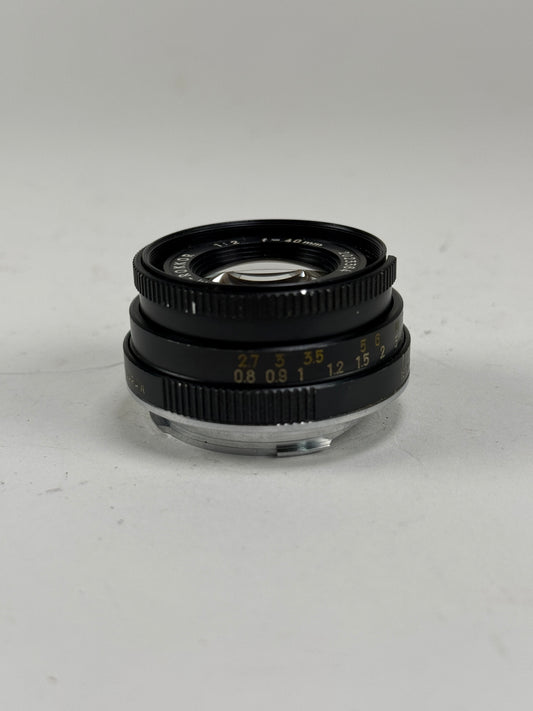 Minolta M Rokkor 40mm f2 Leica M Mount Lens For CL CLE