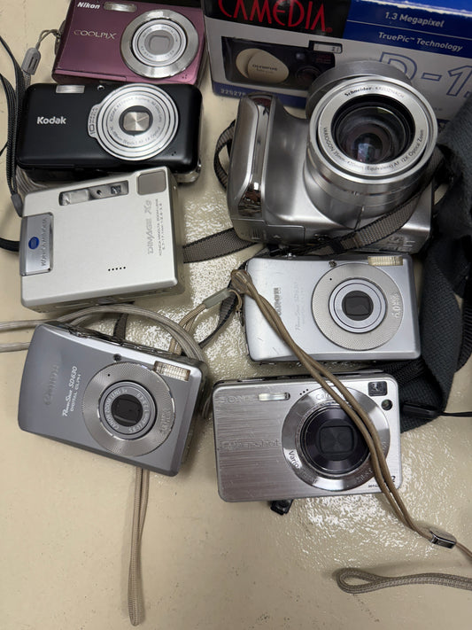 Digital Camera Lot Kodak sony Canon Olympus Nikon