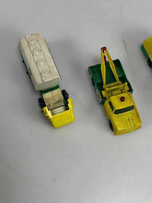 Lesney Matchbox lot of 3 toy cars BP petrol tanker 25, truck 13, autotanker