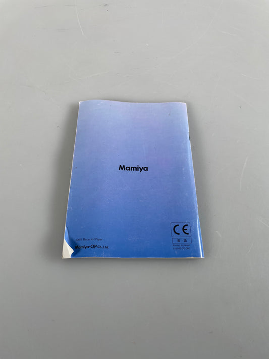 Mamiya 645 AFD User Instruction Manual Guide