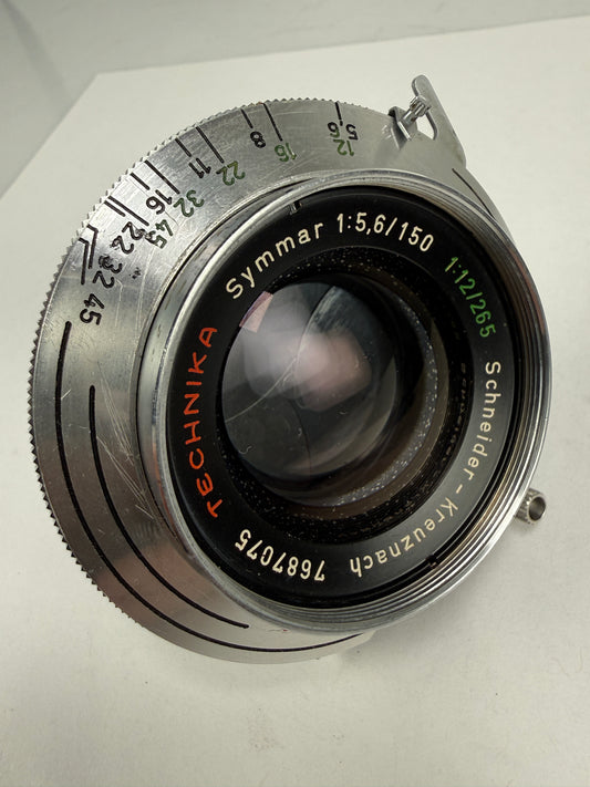 Schneider Symmar 150mm f5.6 265mm f12 convertible Linhof lens
