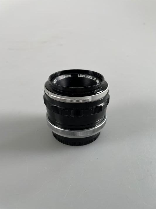 Canon 50mm F1.8 FL mount lens
